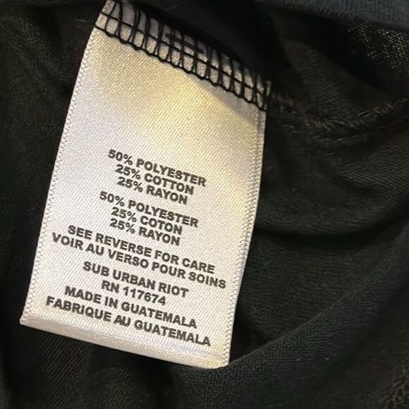 Sub_Urban Riot Women’s Black T-Shirt with Red Heart in Pocket - Picture 7 of 8